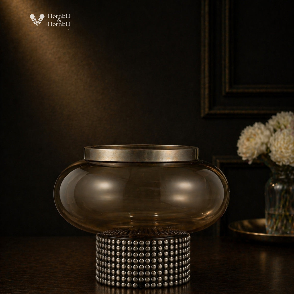 Handcrafted Hammered Brass Storage Jar Set