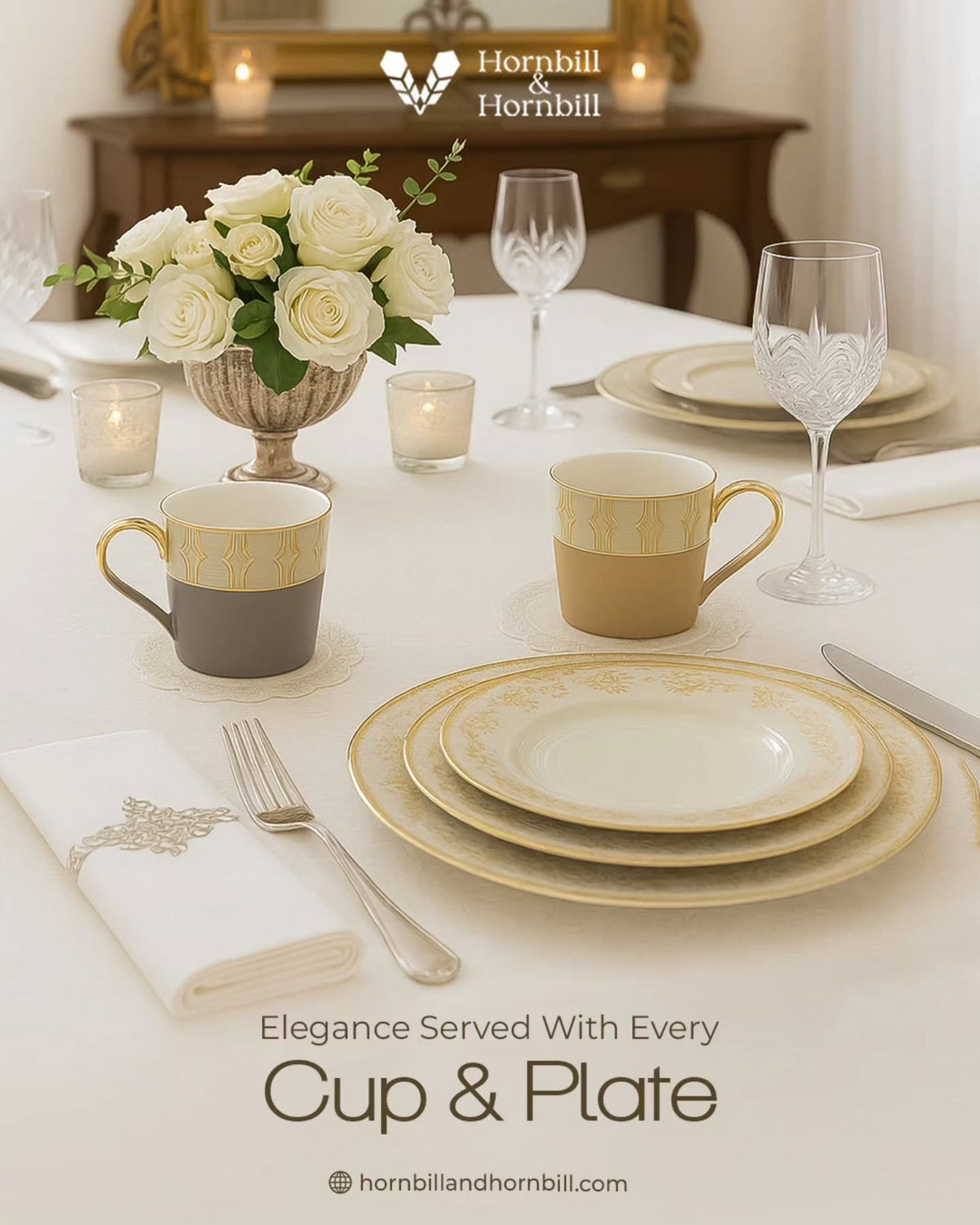 Premium Cup & Plate Dinnerware Set